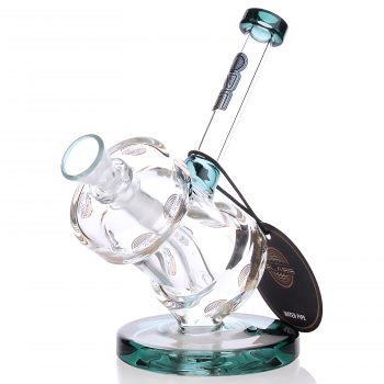On Point Glass - 5.5" Hammered Haze Bubbler Style Mini Water Pipe - [SK-7017]